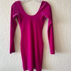 American Apparel Fuchsia Long Sleeve Dress